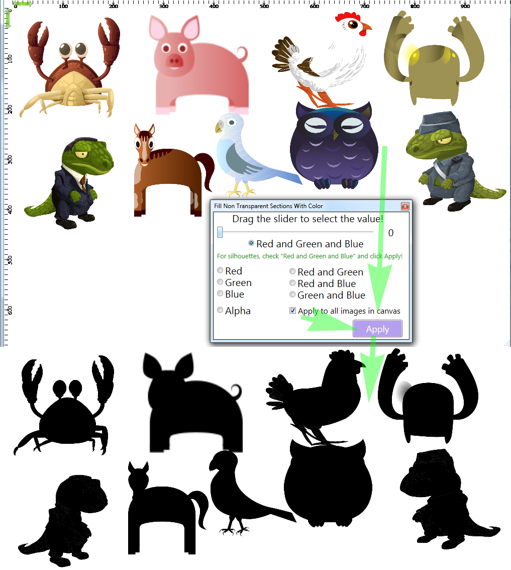 Silhouette, Outline and Line Art Image Creator