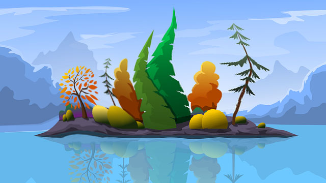 Picture of an island modified using Image Warper