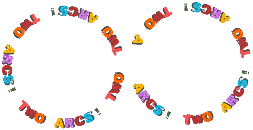 Text following a path made by an Arc!