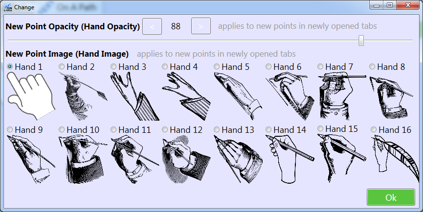 Settings Window In Put Images On A Path