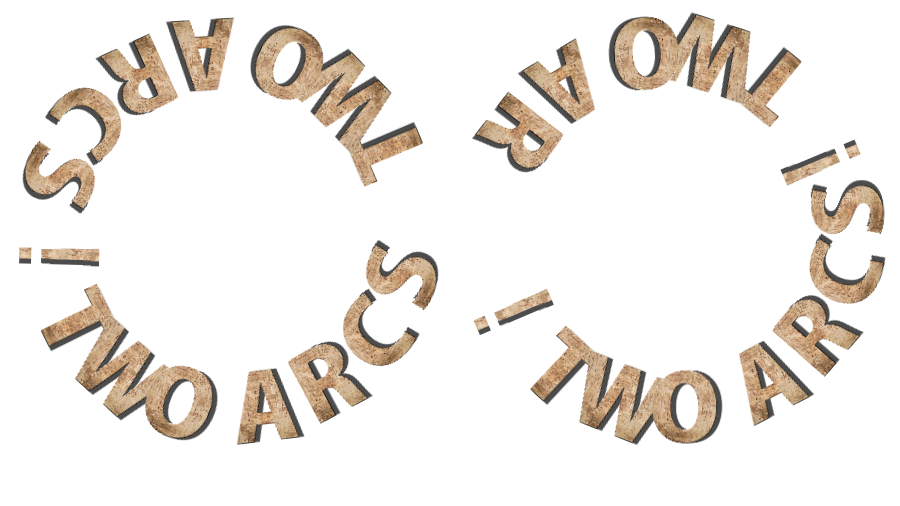 Text following a path made by an Arc!