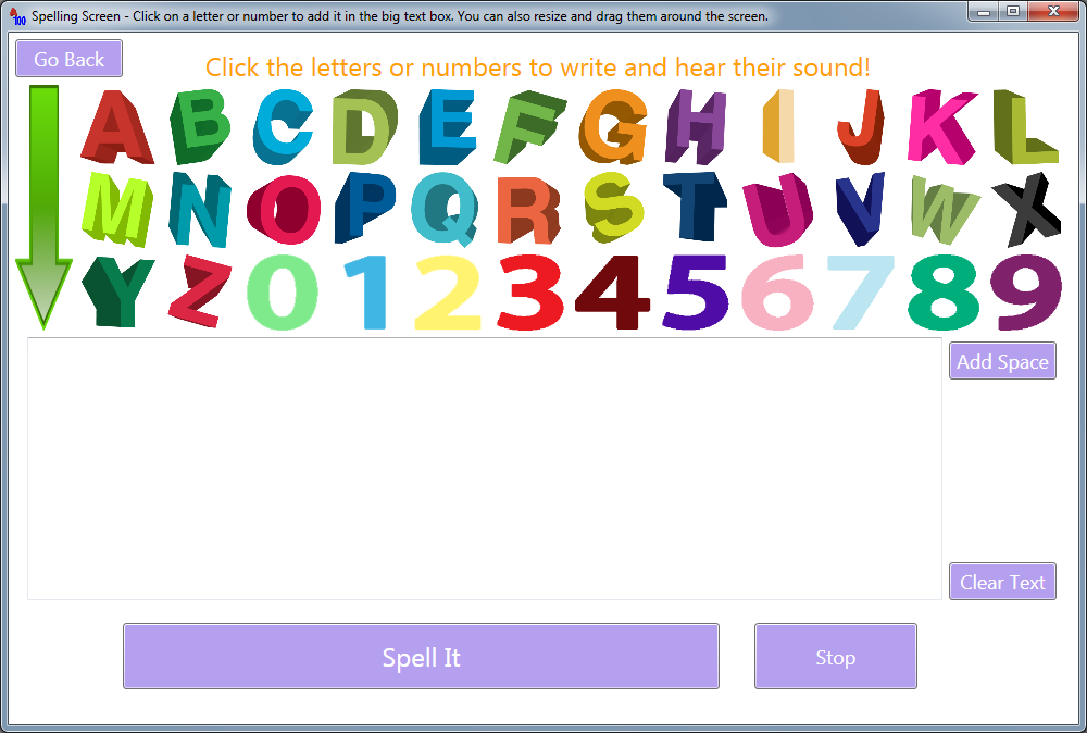 Writing and Spelling Screen